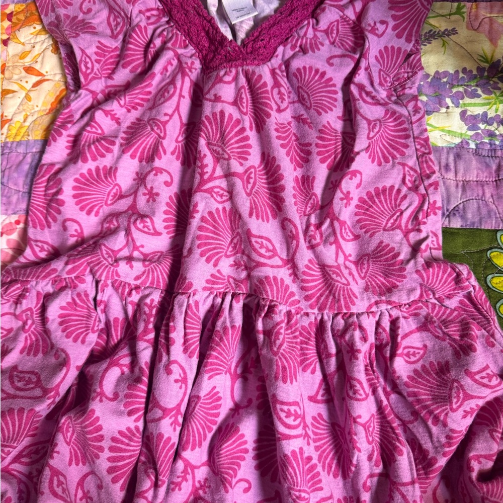 TEA size 4 Pink Patterned Dress